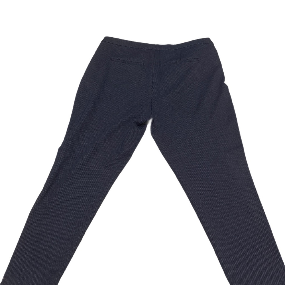 Liverpool Women's Dark Blue & White Bird’s Eye Print Ankle Pants - Picture 4 of 9